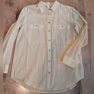 Club Monaco lightweight yellow button down size small